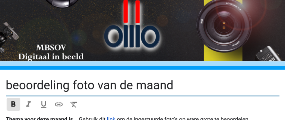 Foto vd Maand insturen