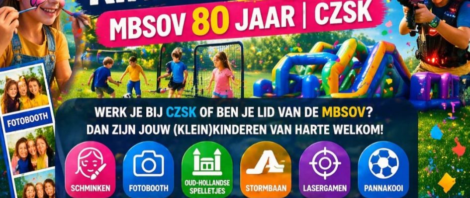 Kindermiddag in De Dukdalf 80-jaar MBSOV aanvang 13.00 uur